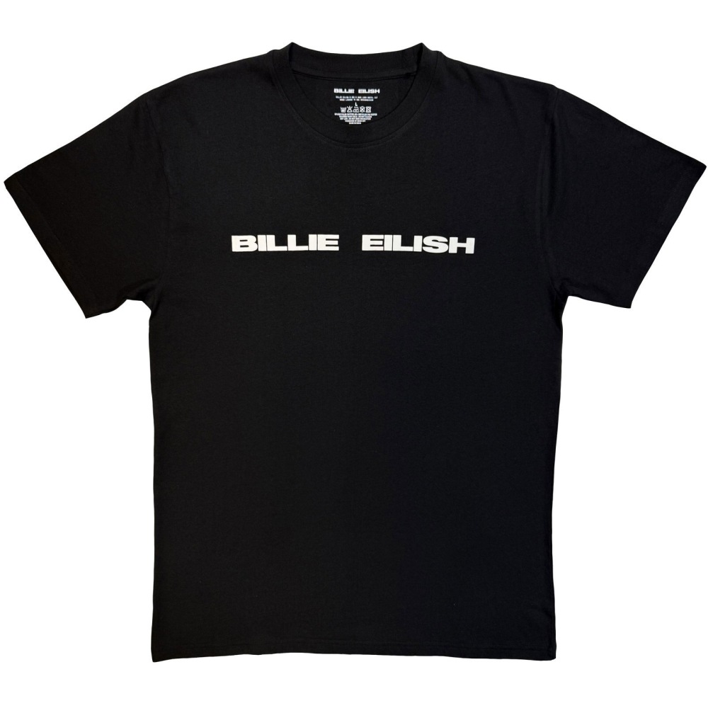 Billie Eilish - Logo Mono Mens Tshirt - Black/White